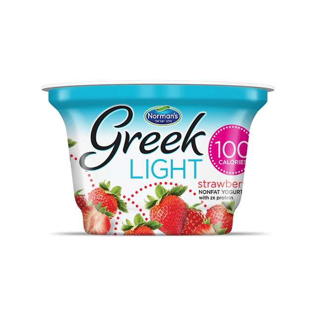 Norman’s Greek 100 Light Strawberry Nonfat Yogurt 5.3 Oz-FFP-NO095