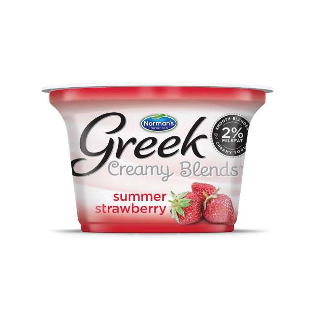 Norman’s Greek Creamy Blends summer strawberry 2% Fat Yogurt 5.3 Oz-FFP-NO100