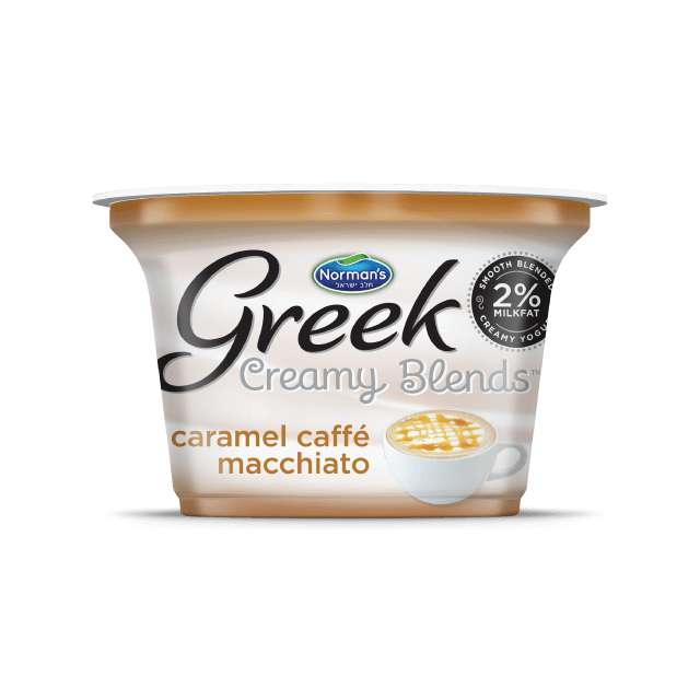 Norman’s Greek Creamy Blends caramel caffé macchiato 2% Fat Yogurt 5.3 Oz-FFP-NO104