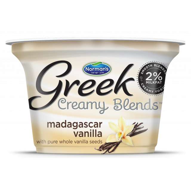 Norman’s Greek Creamy Blends madagascar vanilla 2% Fat Yogurt 5.3 Oz-FFP-NO106