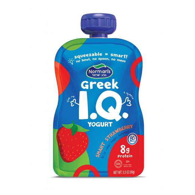 Norman’s Greek IQ Strawberry Yogurt  3.5 Oz-FFP-NO410