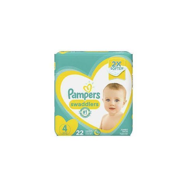 Pampers Baby Swaddlers Diapers Size 4  For 22-37Lb  10-17 Kg  22 Ct-05-647-09