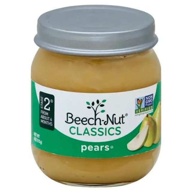 Beech Nut Classics Pears, Stage 2 - 4 Oz-05-363-09