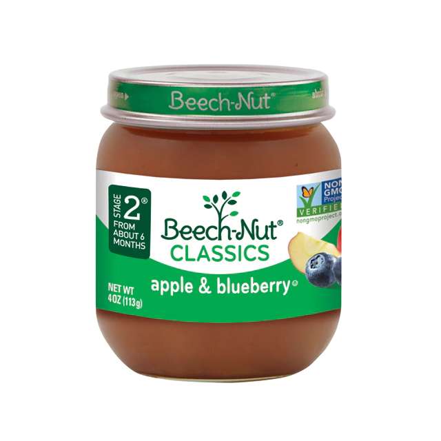 Beech Nut Apple & Blueberries Stage 2 - 4 Oz-05-363-11