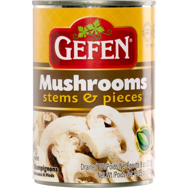 Gefen Canned Mushrooms (Piece and Stems) 8 Oz-04-200-19