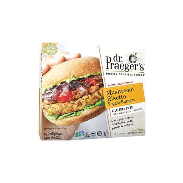 Dr Praegrers Gluten Free Veggie Mushroom Burger 4 Burgers  10 oz-313-336-04