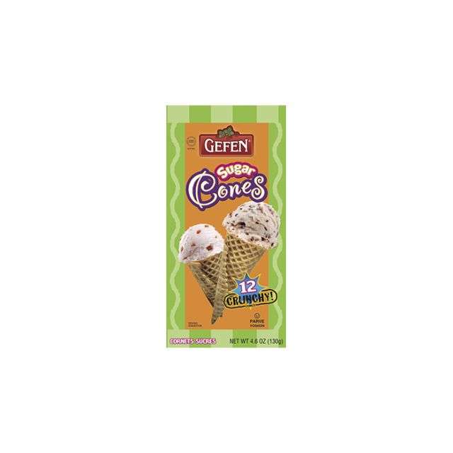 Gefen Sugared Ice Cream Cones 4.6 oz-313-340-05