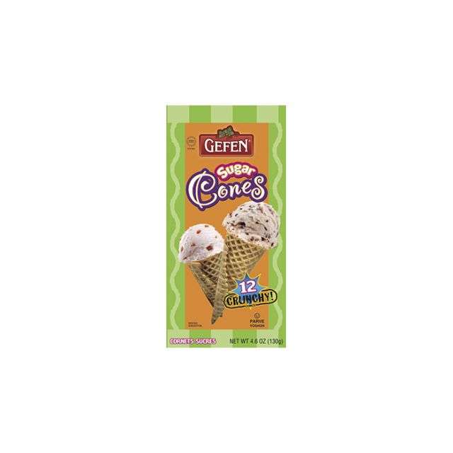 Gefen Sugared Ice Cream Cones 4.6 oz-PK337102