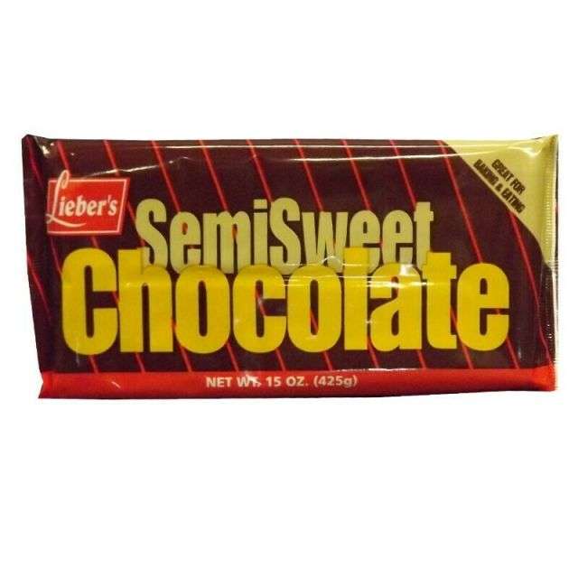 Liebers Semi Sweet Chocolate Bar 15 oz-LP-B52