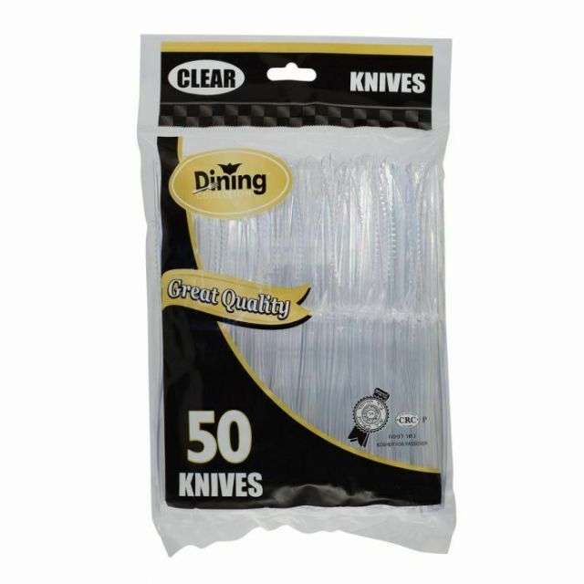 Dining Collection Knives Heavy - Clear Plastic - 50 ct-FFP-A06493