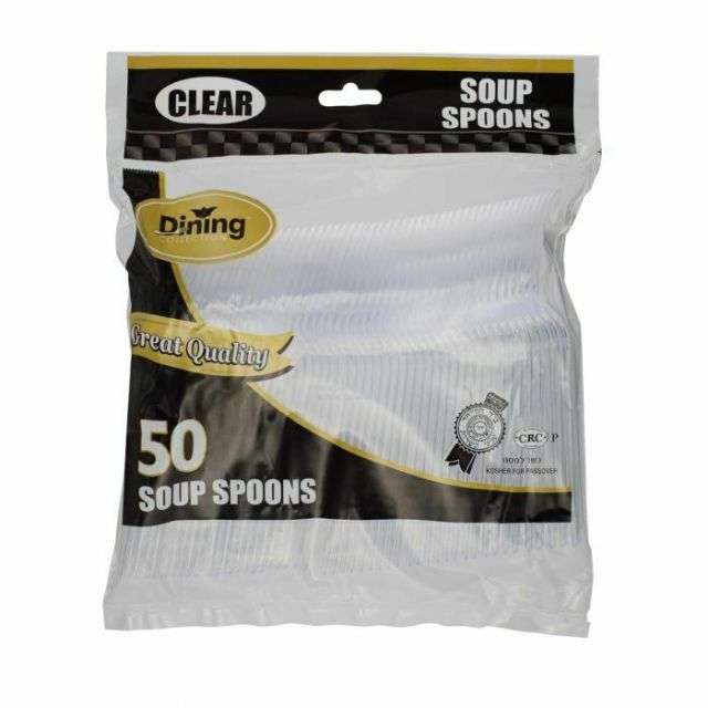 Dining Collection Soupspoons Heavy - Clear Plastic - 50 ct.-FFP-A06490