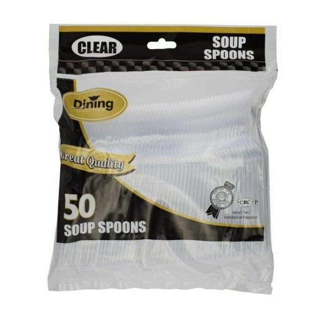 Dining Collection Soupspoons Heavy - Clear Plastic - 50 ct.-232-566-17