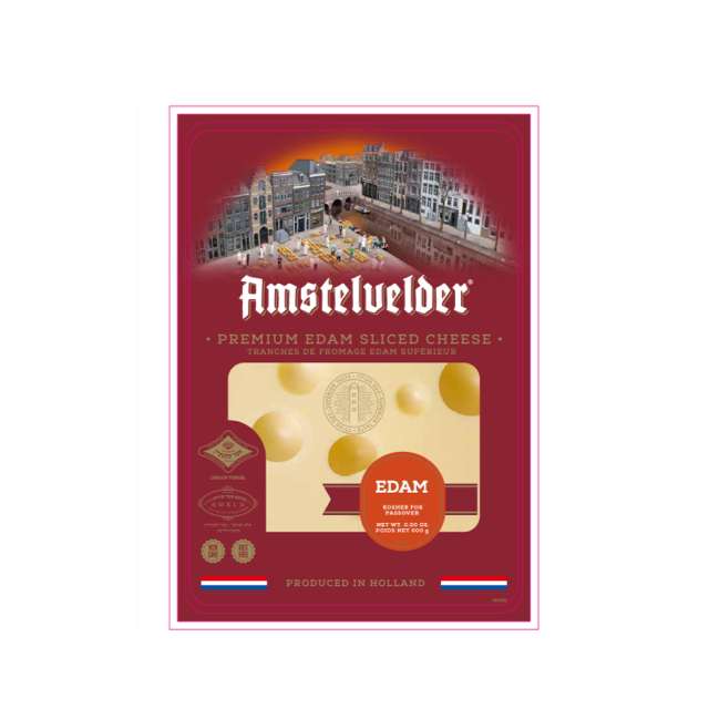 Amstelvelder Cheese Edam Slices  5.29 Oz-PK702503