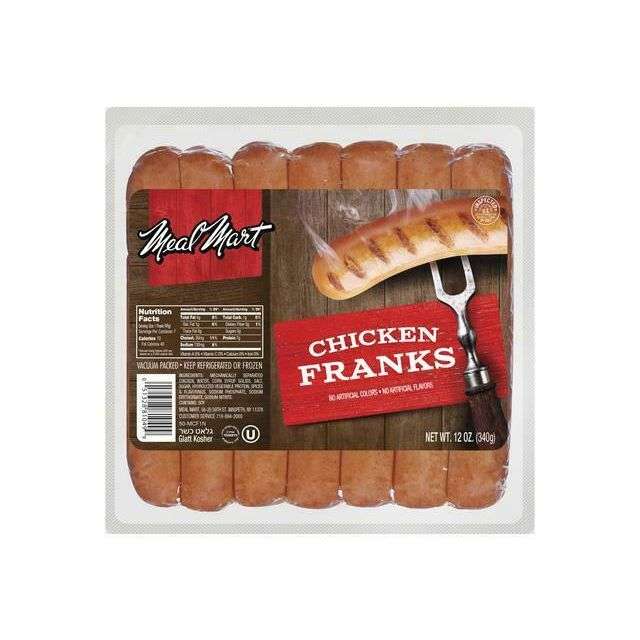 Meal Mart Chicken Franks 12 Oz-308-665-02