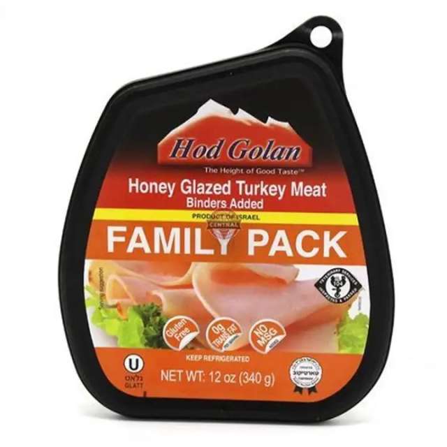 Hod Golan Honey Glazed Turkey Meat Family Pack 12 Oz-308-326-20