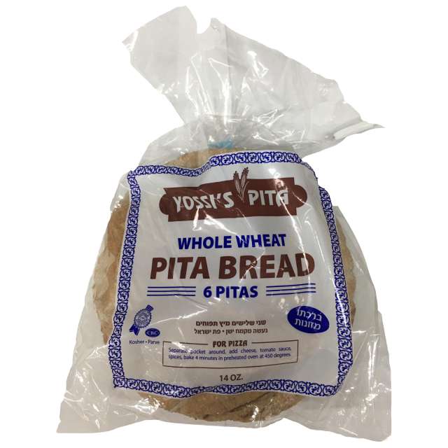 Yossis PIta Whole wheat 6 Pitas (ברכתו מזונות)-237-666-02