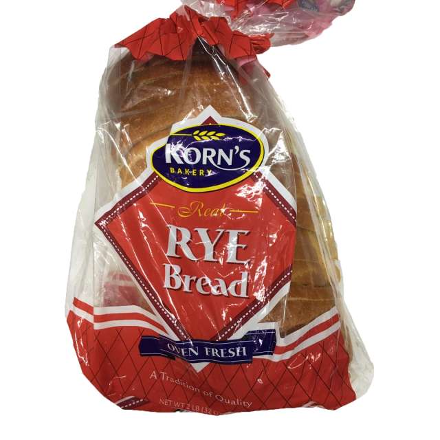 Korn's Bakery Real Rye Bread Sliced 2 Lb (ברכתו המוציא)-237-663-01