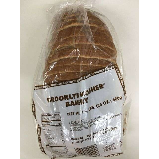 Brooklyn Kosher Bakery Bread Sliced 1.5 Lb (ברכתו המוציא)-71-WW3