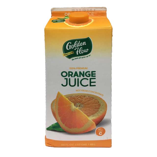 Golden Flow Orange Juice 1/2 GAL - 64 0Z-GFM-1OJ