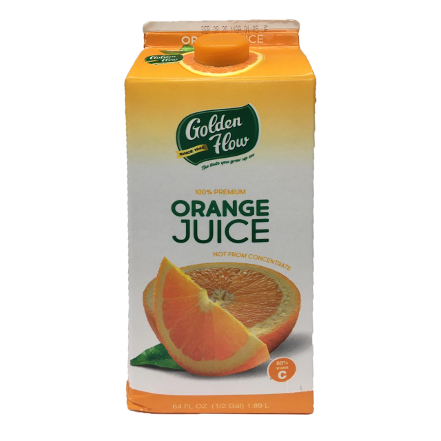 Golden Flow Orange Juice 1/2 GAL - 64 0Z-208-669-03