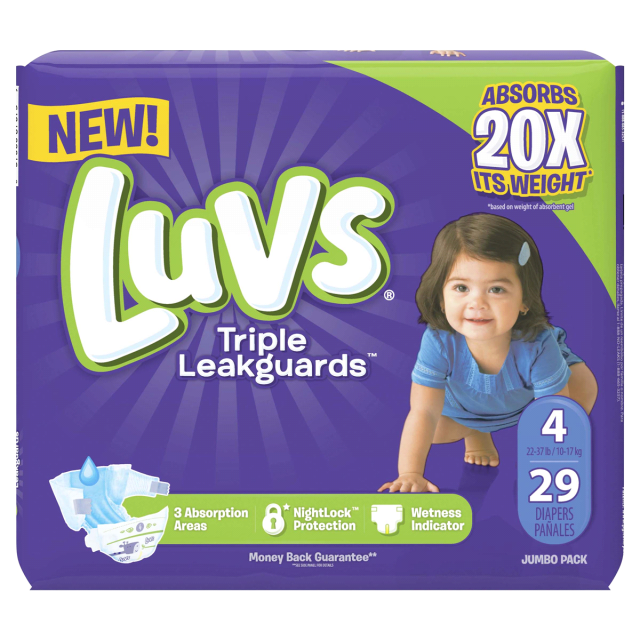 Luvs Triple Leakguards Diapers Size 4 -  29 Ct-05-647-13