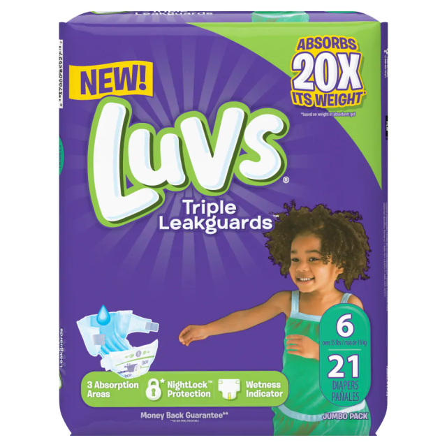 Luvs Triple Leakguards Diapers Size 6 - 21 Ct-05-647-15