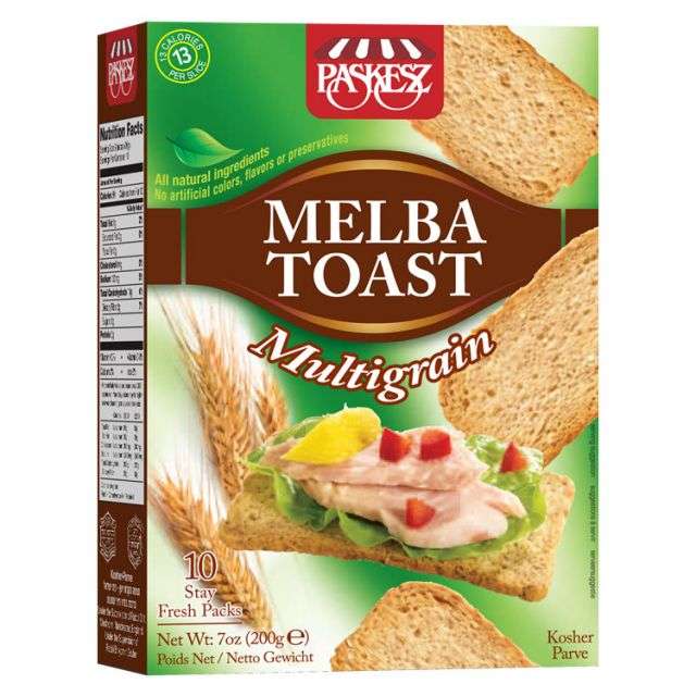 Paskesz Melba Toast Multigrain 7 oz-PP01491