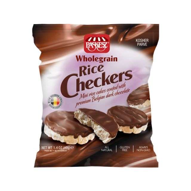 Paskesz Dark Chocolate Rice Checkers 1.4 oz-121-361-18
