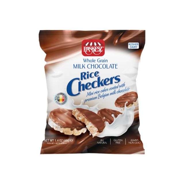 Paskesz Milk Chocolate Rice Checkers 1.4 oz-121-361-20