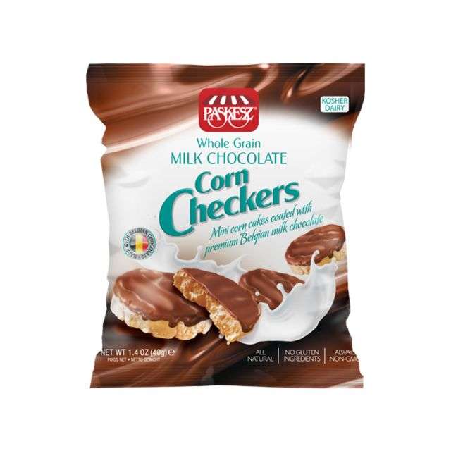 Paskesz Milk Chocolate Corn Checkers 1.4 oz-121-361-21