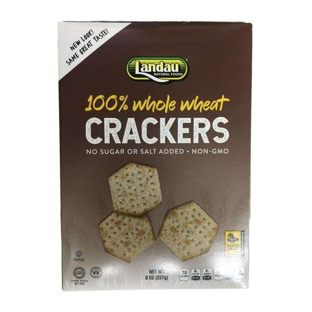 Landau 100% Whole Wheat Crackers 8 Oz-LTL-LNB80