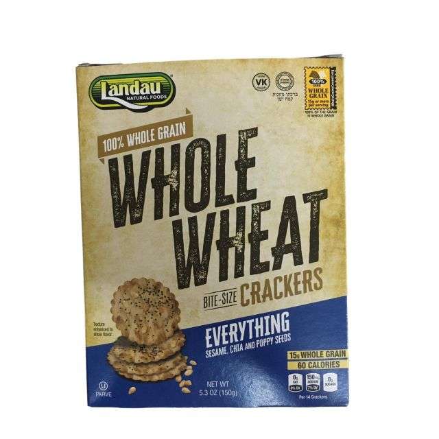 Landau Whole Wheat Crackers Bite Size Everything 5.3 Oz-LTL-LNB88
