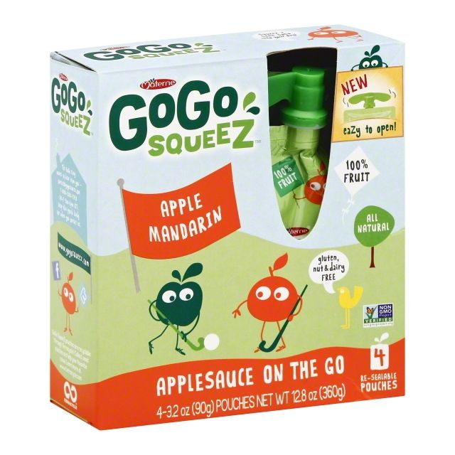 Materne Go Go Squeez Applesauce Apple Strawberry 4 Pc 12.8 Oz-04-207-19