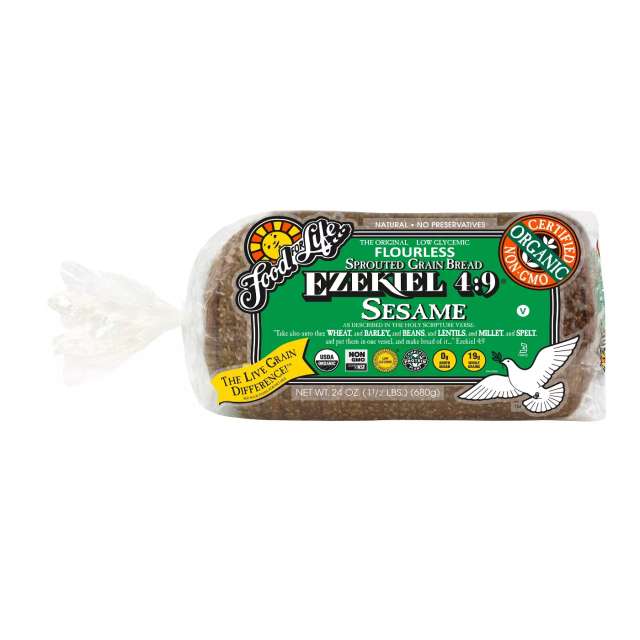 Food For Life Ezekiel 4:9 Whole Grain Sesame Bread Frozen 24 Oz-237-663-07