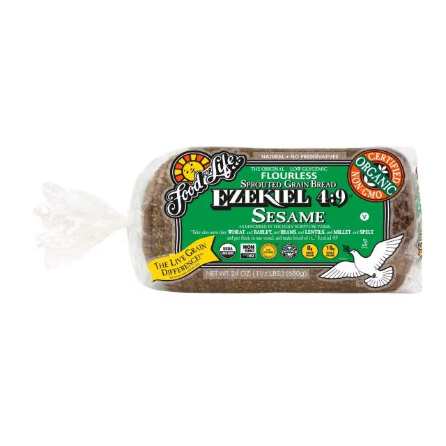Food For Life Ezekiel 4:9 Whole Grain Sesame Bread Frozen  24 Oz-NPK-EZBSWGS