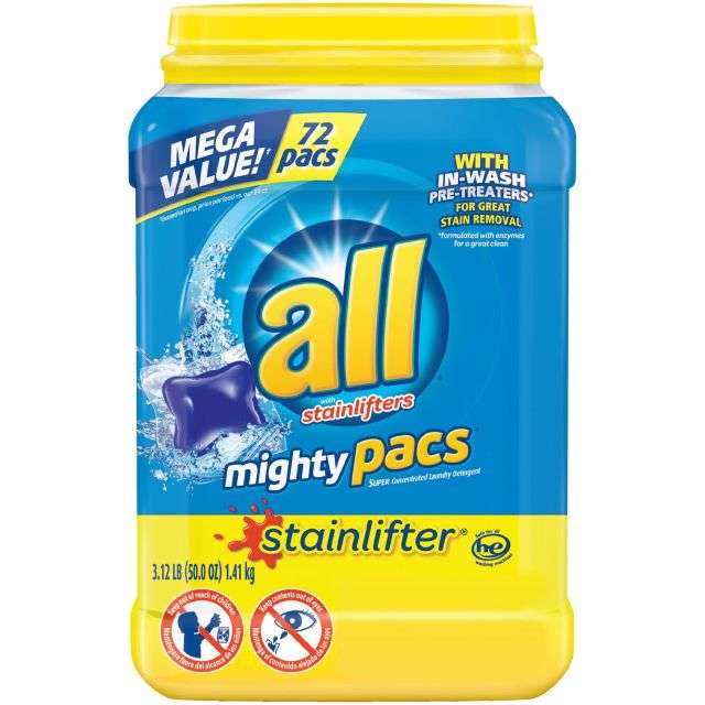 All Mighty Pacs Laundry Detergent Pacs 72 Ct - 50.7 Oz-232-788-36
