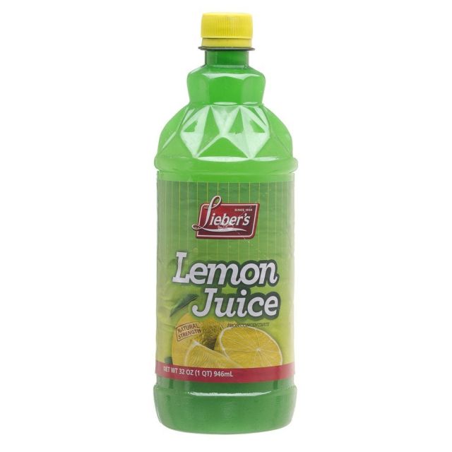 Liebers Lemon Juice 32 Oz-04-189-10