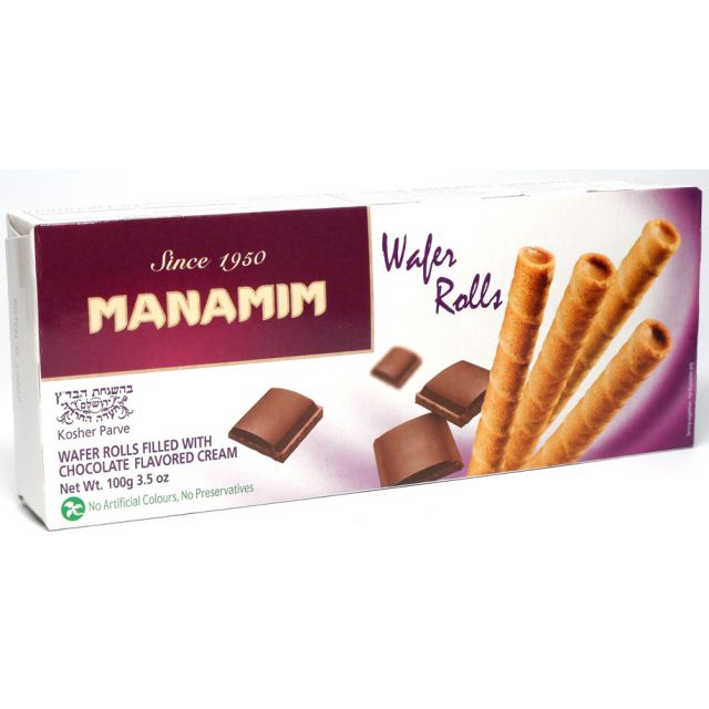 Manamit Chocolate Waferrolls 3.5 Oz-121-302-35