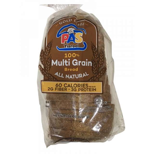 Pas Yisroel 100% Multi Grain Bread Hamotzie 16 Oz (ברכתו המוציא)-BBC-26PAS