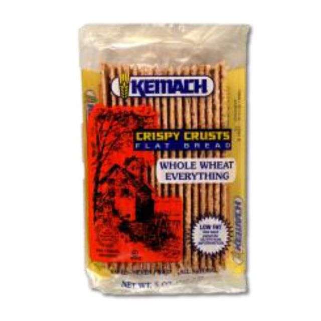 Kemach Crispy Crusts Flatbread Crackers Whole Wheat Everything 5 Oz-121-317-29