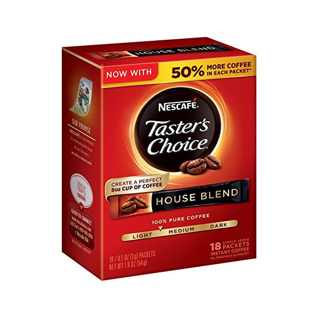 Nescafe Taster's Choice House Blend Instant Coffee 18 Sticks 1.7 Oz-04-377-08