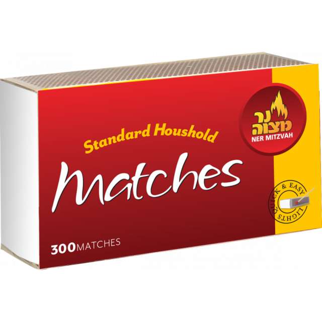 Ner Mitzvah Standard Kitchen Matches 300 Pcs-232-630-03