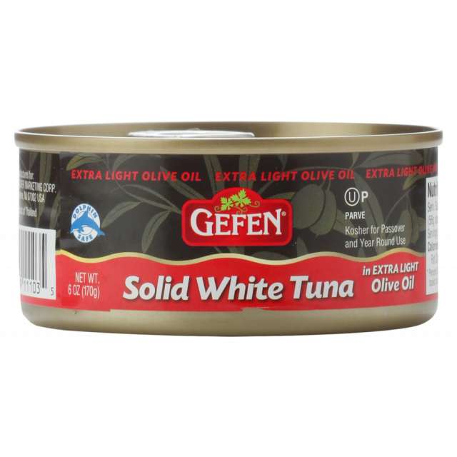 Gefen Solid White Tuna In Extra Light Olive Oil 6 Oz-PK315103