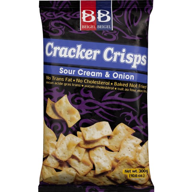 Beigel Beigel Cracker Crisps - Sour Cream & Onion 10.6oz-121-412-33