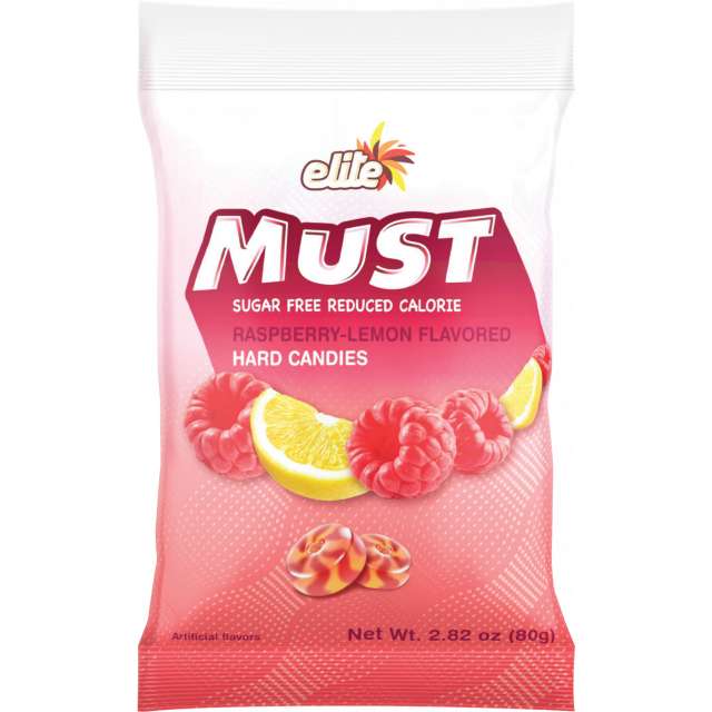 Elite Sugar Free Lemon / Raspberry Must Candy 2.82 Oz-PK160903