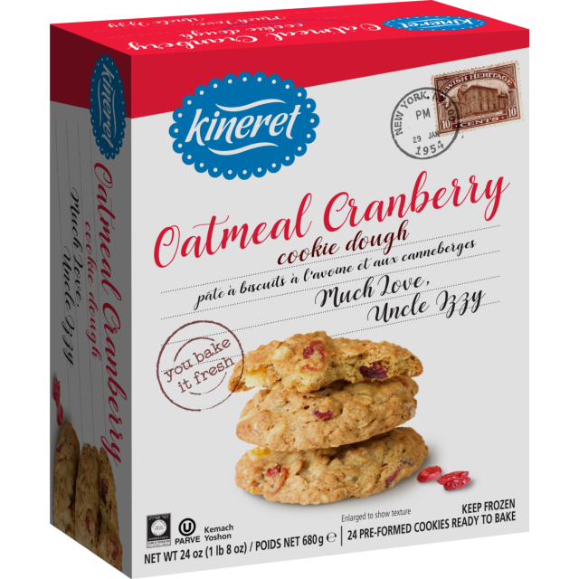 Kineret Oatmeal Cranberry Cookie Dough 24 Oz-04-223-10