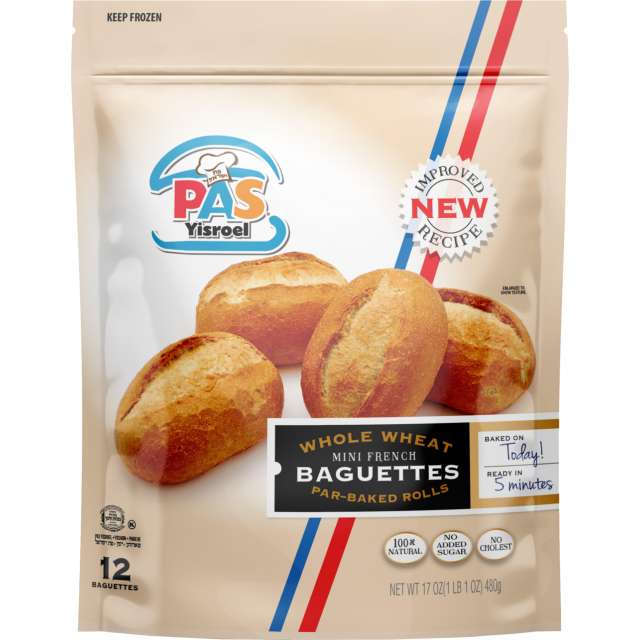 Pas Mini Par Baked Wheat Baguettes 16.8 Oz-313-679-02