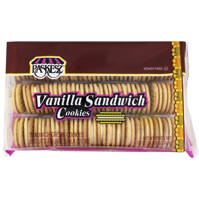 Paskesz Vanilla Sandwich Cookies 25 Oz-121-229-37