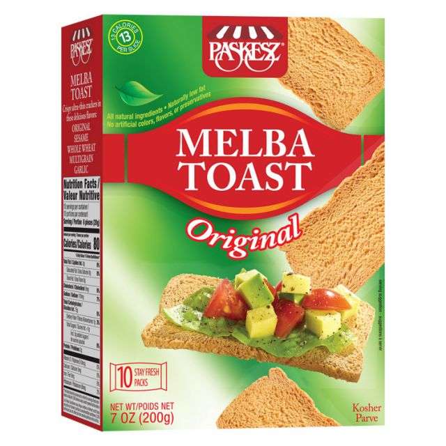 Paskesz Melba Toast Original 7 Oz-PP01486