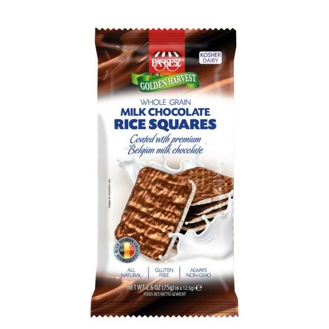 Paskesz Milk Chocolate Rice Squares 2.6 Oz-121-361-24